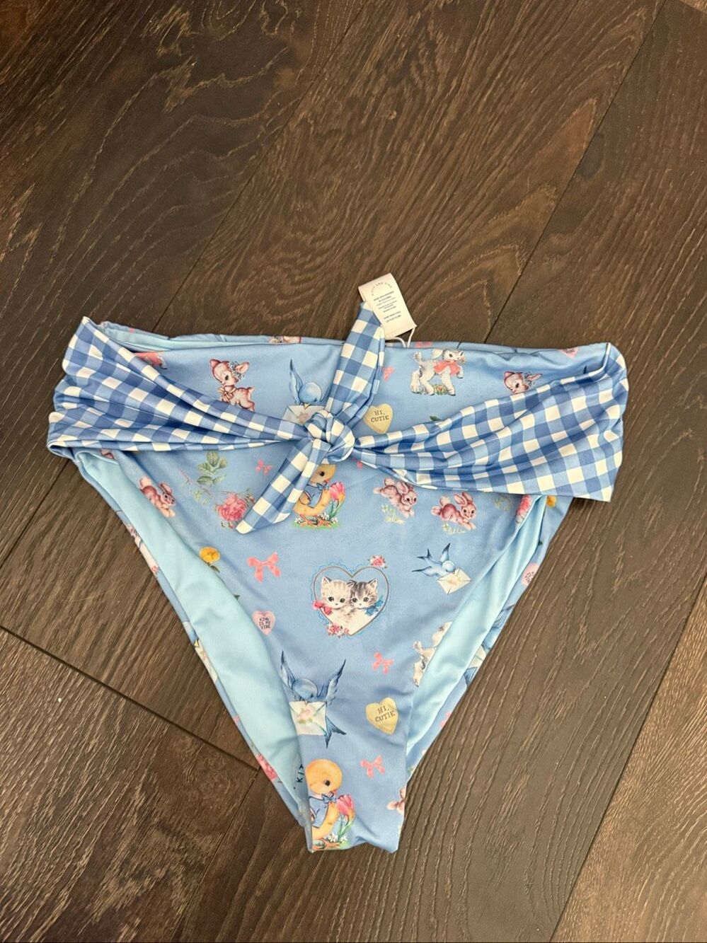 Kitty and Vibe Women’s L2 Cat Lover High Waisted Swim Bottom Crazy Cat Lady